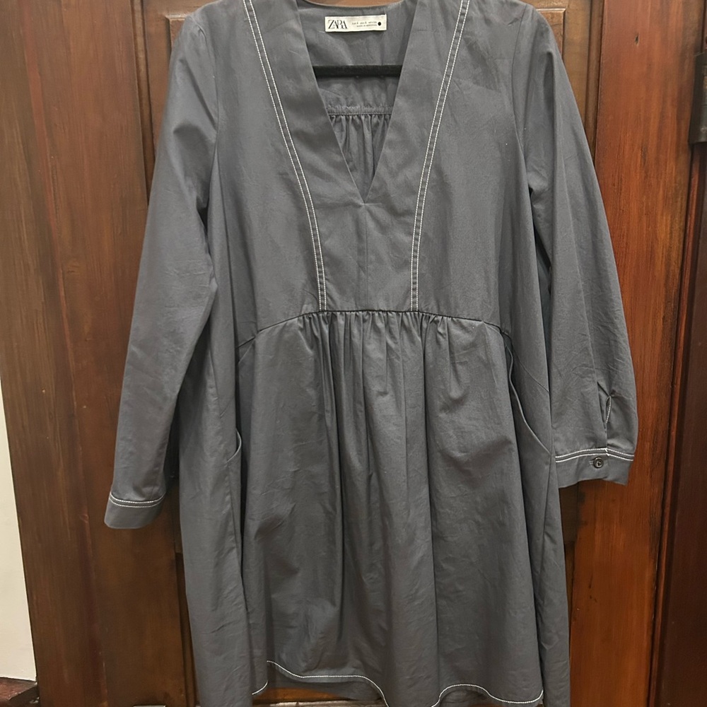 Zara Charcoal/Navy Casual Dress